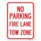 Signmission No Parking Fire Lane Tow Zone K-1645 Heavy-Gauge Alum Rust Proof Parking, 18" x 24", A-1824-23733 A-1824-23733 - alternate 1
